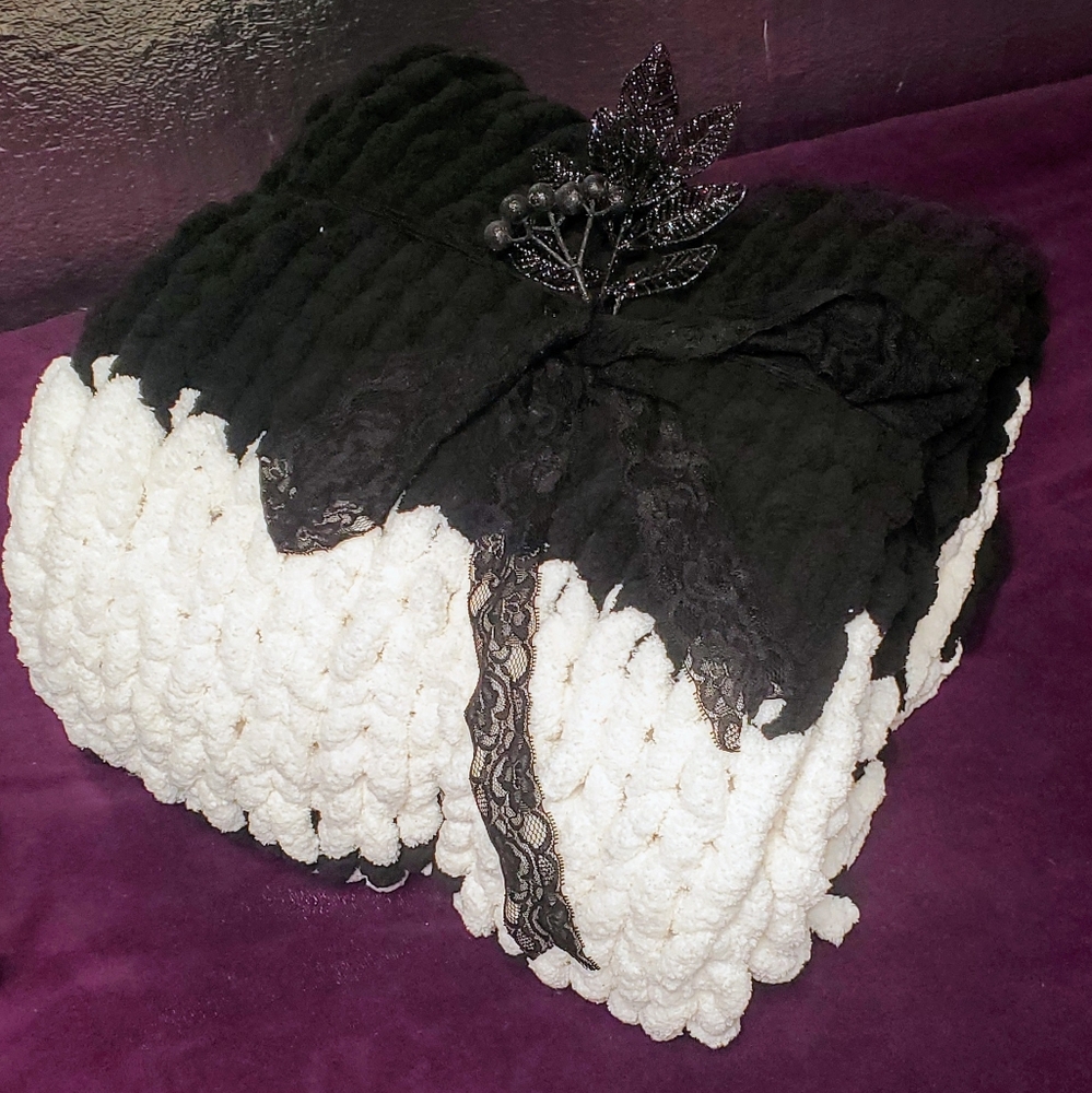 Chunky knit blanket